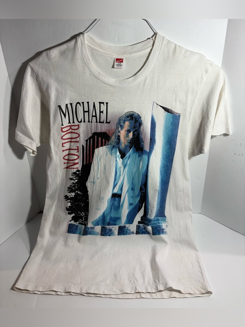 Vtg 1990 Michael Bolton Soul Provider Tour Shirt White Large Hanes 90s Concert